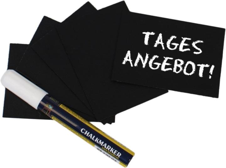 Actual product image Contacto Writing board, black DIN A7, set of 20 incl. pen