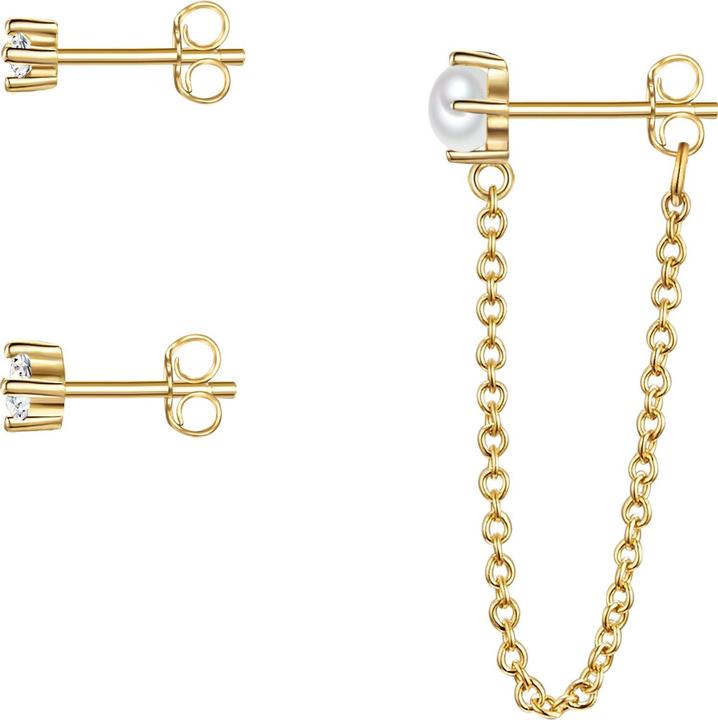 Produktbild Glanzstücke München Damen Sterling Silber Süsswasser-Zuchtperle gelbgold - 26629 (Sterling Silber)