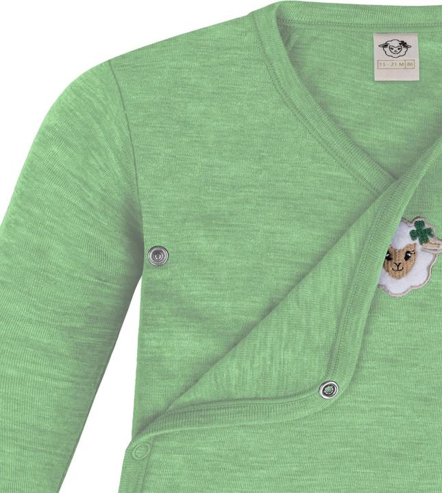 Actual product image Normani 3-pack baby merino long sleeve wrap bodysuit for boy and girl - 9355 (50)