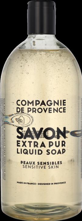 La Compagnie de Provence COMPAGNIE DE PROVENCE - Liquid Marseille Soap Sensitive Skin Refill 1000 ml (Handseife Nachfüllpackung, 1000 ml)
