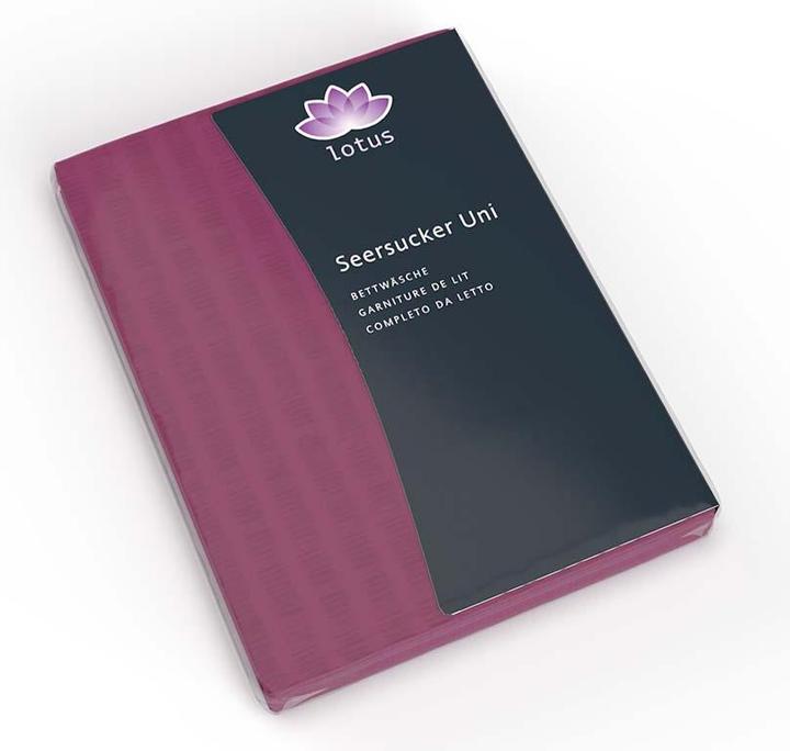 Image du produit Lotus Bettwaren Parure de lit en satin seersucker uni (Housse de couette, 200 x 210 cm)