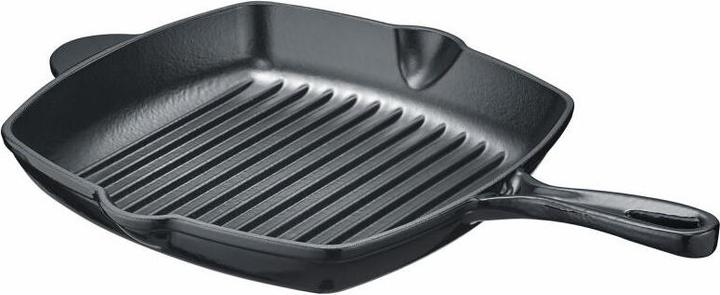 Image du produit Berndes Poêle à griller B.IRON Fonte carrée 27 x 27 cm avec contre-poignée INDUCTION (Poêle à grillades, Fonte)