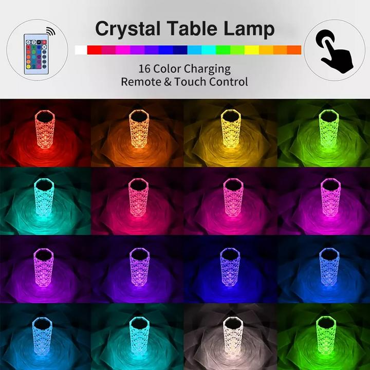 Immagine prodotto PhoneLook Lampada d'ambiente tattile portatile sans fil effet cristal LED multicolore 16 couleurs Grande (0.22 m)