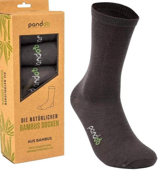 Image du produit Pandoo Chaussettes de costume en bambou, 6 pièces, 35-38, gris (paquet de 6, 35 - 38)