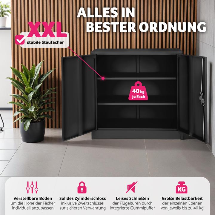Actual product image tectake Filing cabinet (90 x 40 x 90 cm)