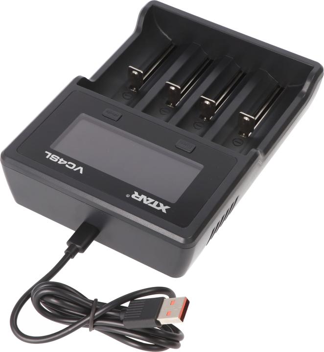 Actual product image Xtar VC4SL (1 pcs., 14500, 16340, 18500, 18650, 21700, 26650, AAA, AA, Rechargeable battery)