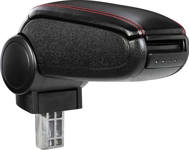 Actual product image Pro-Tec Centre armrest Renault Clio 4 with storage compartment imitation leather black with red stitching