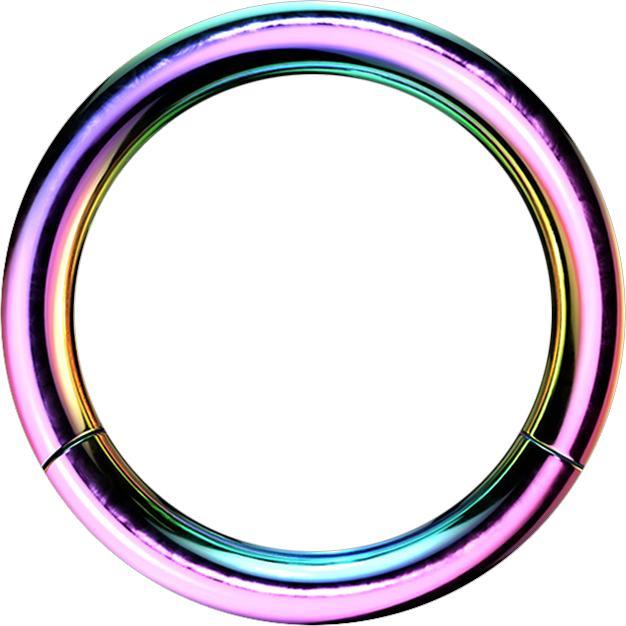 Star Piercing Segmentring klappbar farbig (ohne Messing, Chirurgenstahl 316L)