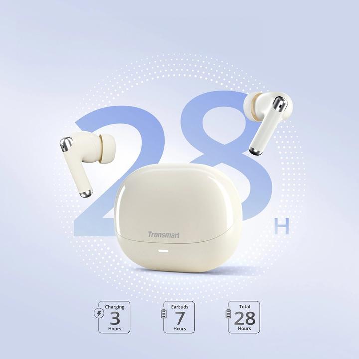 Immagine prodotto Tronsmart Cuffie TWS Sounfii R4 (bianco) (ANC, 28 h, Senza fili)