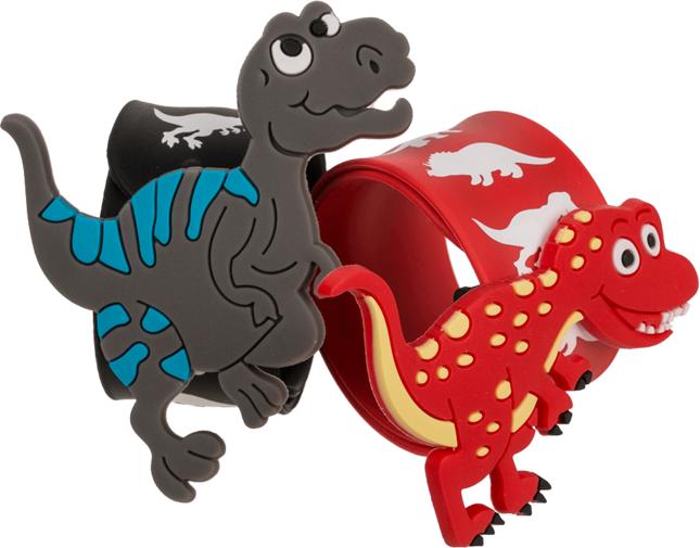 Immagine prodotto Out of the blue Braccialetto a scatto, dinosauri assortiti (21.50 cm, Silicone e PVC)