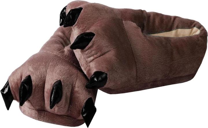 Actual product image JTI Soft Slippers with Claws, Brown - Size 39-45 (39, 40, 41, 42, 43, 44, 45)