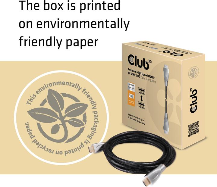Actual product image Club 3D HDMI (Typ A) – HDMI (Typ A) (3 m, HDMI)