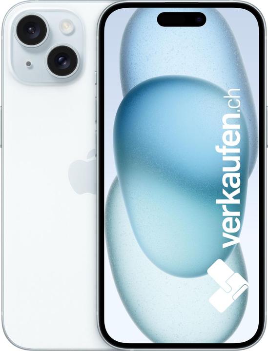Immagine prodotto verkaufen.ch iPhone 15 (128 GB, Azzurro, 6.10", 48 Mpx, SIM + eSIM, A / Come nuovo)