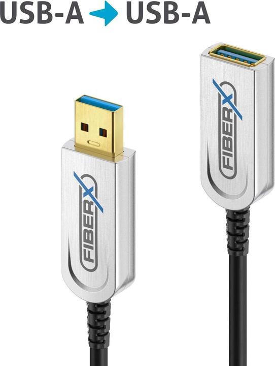 Purelink Series - USB 3.1 Glasfaser Verlängerungskabel - 7.5m (7.50 m, USB 3.2 Gen 1)