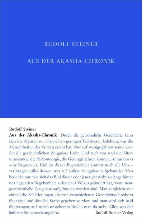 Actual product image Aus der Akasha-Chronik (German, Rudolf Steiner, 2018)