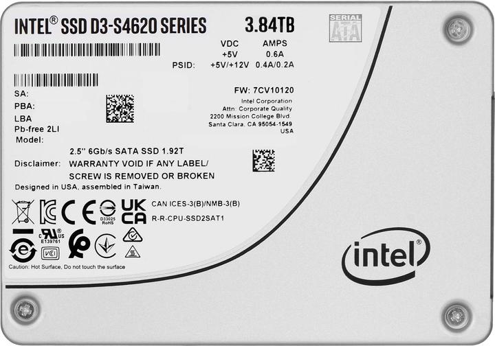 Actual product image Intel Solid-State Drive D3-S4620 Series (3840 GB, 2.5")