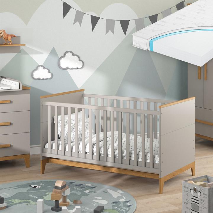 Produktbild VitaliSpa Kinderbett Malia, Cashmere-Eiche, 143.2 x 81 cm, mit Matratze