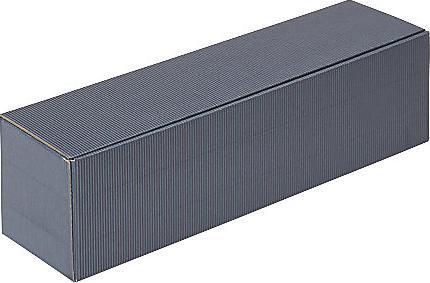 Actual product image kaiserkraft Gift box for bottles, front flute, for 1 bottle, blue, 10+ items. (1 x)