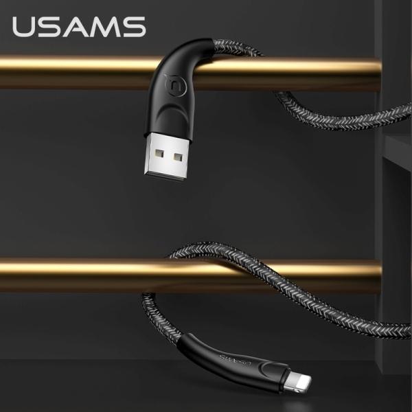 Produktbild Usams USB-A - Lightning cable 1 m black (63788-uniw) (1 m, USB 3.0)