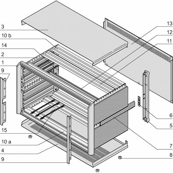 Produktbild Schroff Komplettgehäuse, EMV-geschirmt - PROPAC PRO GEH.6HE 84TE 446T