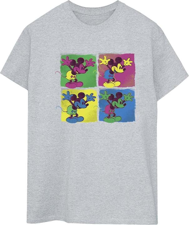 Actual product image Disney Womens/Ladies Mickey Mouse Pop Art Cotton Boyfriend T-Shirt (S)