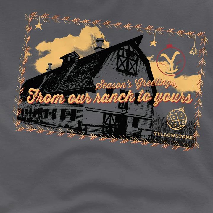 Actual product image Yellowstone Mens Seasons Greetings From The Christmas T-Shirt (4XL)