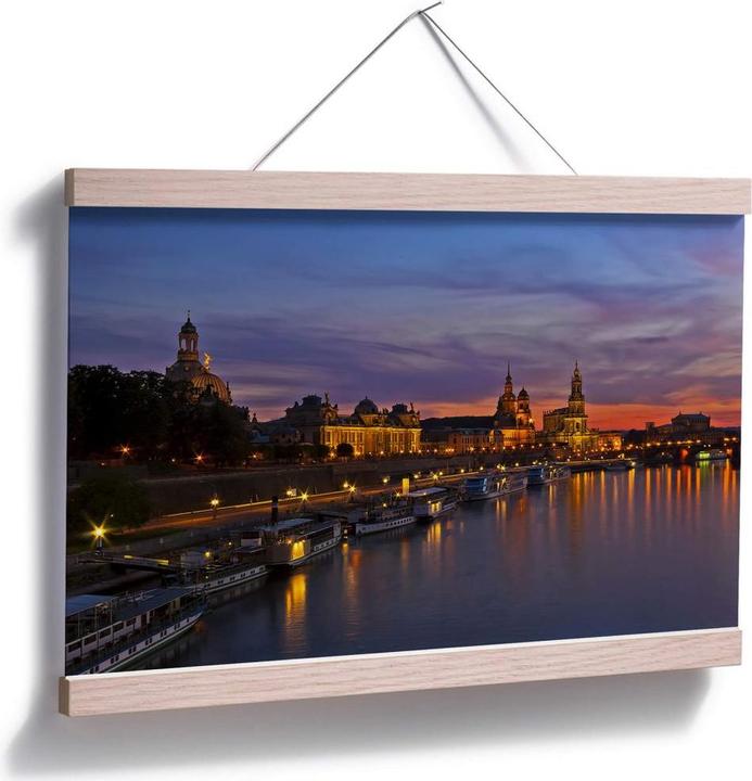 Actual product image Trenddeko Dresden by night light (90 x 60 cm)