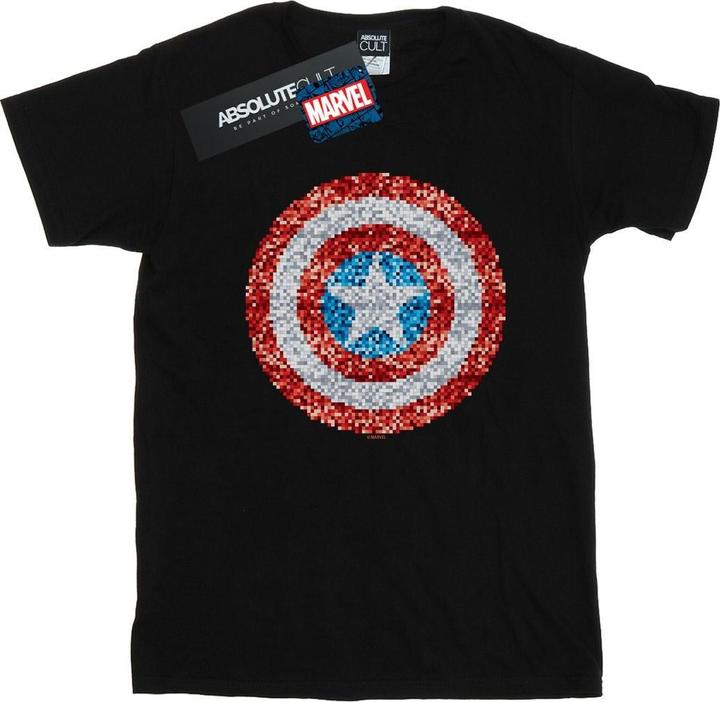 Immagine prodotto Captain America Pixelated Shield Maglietta Uomo (XXL)