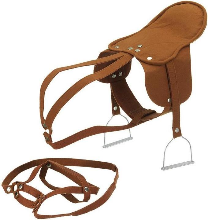 Produktbild Happy People 58466 - Sattel & Trense, braun mit Steigbügel