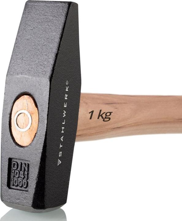 Produktbild Stahlwerk Hammer Schlosserhammer 1.000 g robuster Kopf aus Stahl, Griff Hickory (1000 g)