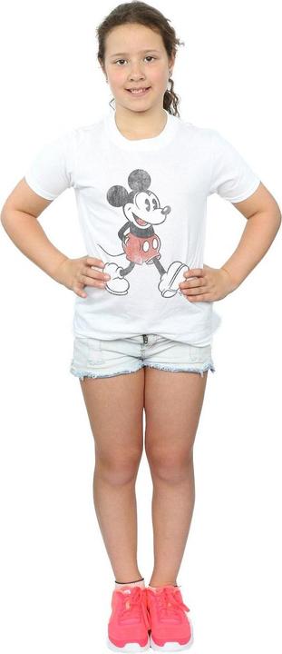 Actual product image Disney Girls Mickey Mouse Walking Cotton T-Shirt (140, 146)