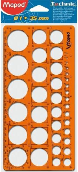 Produktbild Maped Kreisschablone, 1 - 35 mm, 39 Kreise (350 mm)