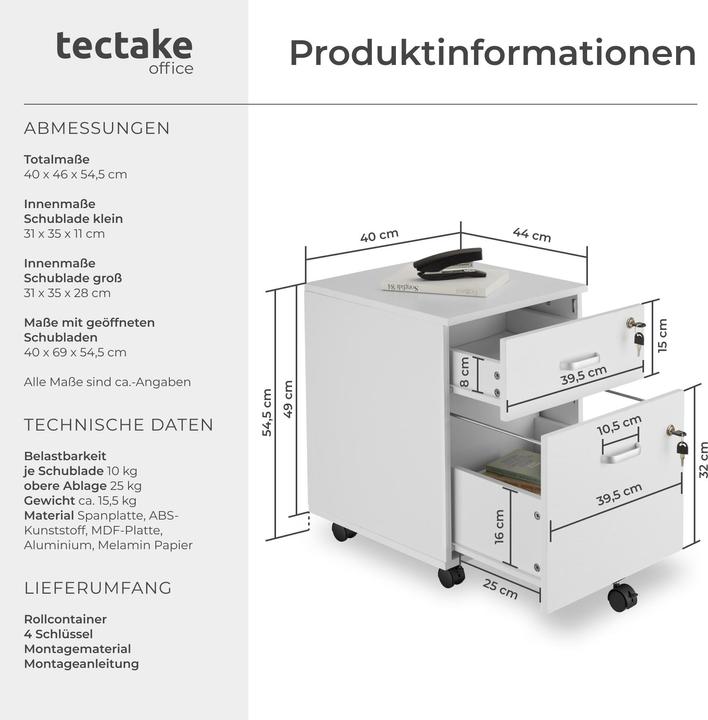 Produktbild tectake Vagur (40 x 46 x 54.5 cm)