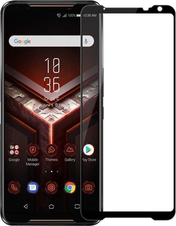 Actual product image Screenguard Asus ROG Phone 2 Full Screen Protective Glass Film 2.5D 9H (1 Piece, Asus ROG Phone II)