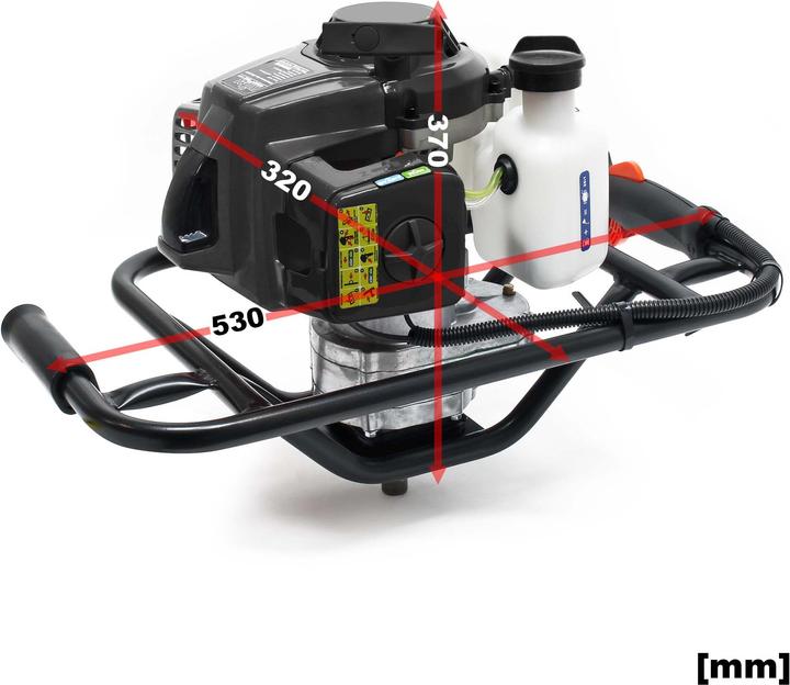 Actual product image Wiltec Ground Drill with 63.3 cc 3HP 2.2 kW and Ø200 mm Auger
