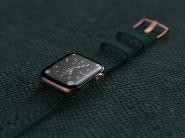 Produktbild Njord Jord Watch Strap For (44 mm, 45 mm, Veganes Leder, Lachsleder, Edelstahlverschluss, Apple Watch)