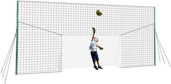 Open Goaaal Fussballtor & Abprallnetz - Fussball-Sportnetz und Trainingsgerät mit Hinterhof-Barriere