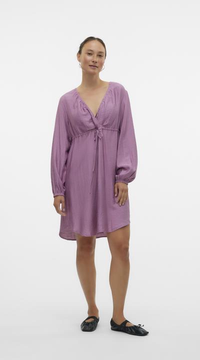 Produktbild Mamalicious Normal geschnitten V-Ausschnitt Elastische Bündchen Kurzes Kleid Kleid (XL)