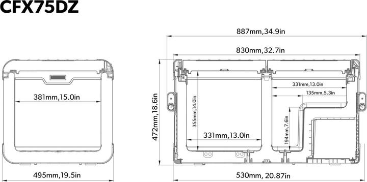 Produktbild Dometic CFX3 75DZ EU Version (65 l)