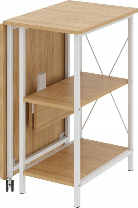 Immagine prodotto Maclean Scrivania pieghevole Loft dimensioni: 107x45x75cm max - 150 kg con piano in faggio chiaro MC-411 W (107 x 45 x 75 cm)