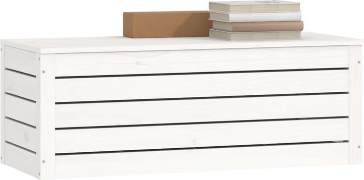 Actual product image VidaXL Truhe Weiss 89x36,5x33 cm Massivholz Kiefer,Farbe