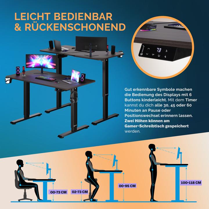 Image du produit Casaria Bureau (110 x 60 x 118 cm)