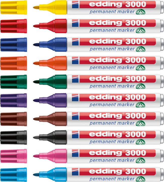 Energie-Label Edding Permanent Marker 3000 (Dunkelbraun, 1.50 mm, 1 x)