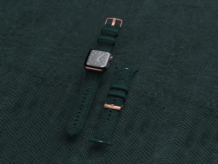 Produktbild Njord Jord Watch Strap For (44 mm, 45 mm, Veganes Leder, Lachsleder, Edelstahlverschluss, Apple Watch)