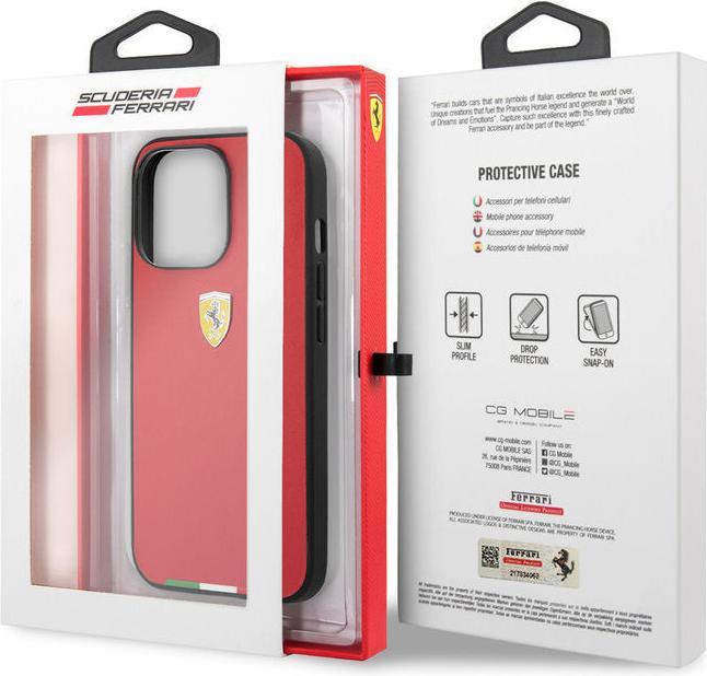 Actual product image Ferrari Case iPhone 13 Pro - Hardcase Protective Cover Italian Flag Line red No.290 (Apple iPhone 13 Pro)