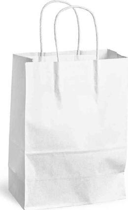 Actual product image Mailmedia Paper carrier bag with cord, 28.8 litres, white Dimensions: (W)400 x (D)160 x (H)450 mm, made of Kr