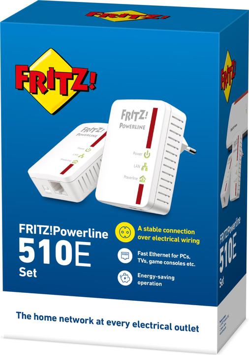 Immagine prodotto AVM FRITZ!Powerline 510E Set DE, 2 adattatori (500 Mbit/s)