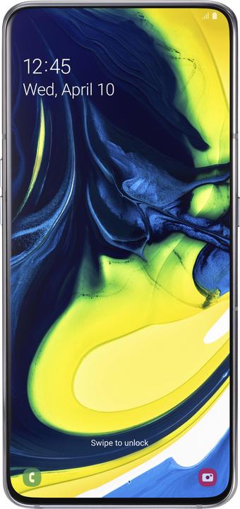 Samsung Galaxy A80 EU (128 GB, Ghost White, 6.70", Dual SIM, 48 Mpx, 4G)