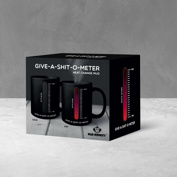 Actual product image Mad Monkey Give a Shit mug with colour change due to heat (300 ml, 1 x)