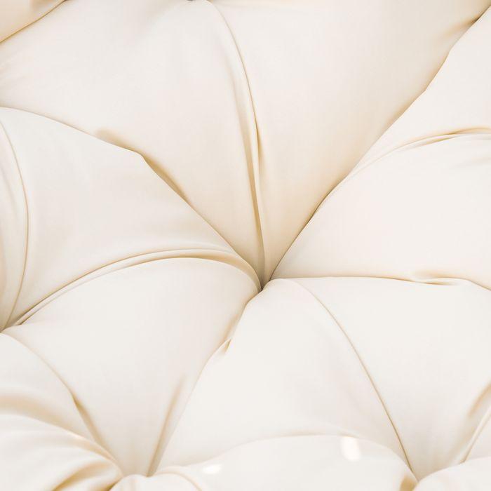Image du produit Swisshandel24 Fauteuil Papasan Fauteuil en osier Fauteuil coquille avec assise rembourrée 360 degrés Rotin